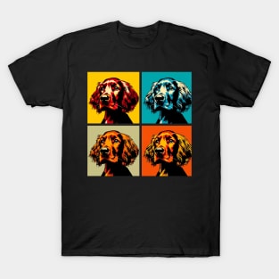 Pop Retro Art Irish Setter - Cute Puppy T-Shirt